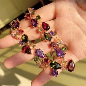 Multi Color Crystal Necklace